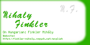 mihaly finkler business card